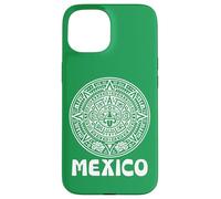 Custodia per iPhone 15 Calendario azteco Futbol Messico Soccer Fan Mexican Pride 2026