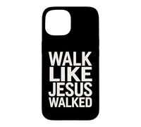 Custodia per iPhone 15 Cammina come Gesù camminava fede devoto religioso cristiano