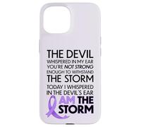 Custodia per iPhone 15 Cancer Warriors I Am The Storm, I Will Survive And Beat It