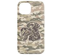 Custodia per iPhone 15 Cane da laboratorio retrò, mimetico, mimetico, da laboratorio, Labrador Southern