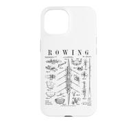 Custodia per iPhone 15 Canottaggio Rower Otto Remo Racing Shell Barca Brevetto Vintage