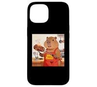 Custodia per iPhone 15 Capybara Cooking Grill BBQ Funny Gift Capybara