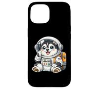 Custodia per iPhone 15 Carino cartone animato Husky Spazio ed Explorer Astronauta Cane