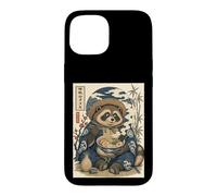 Custodia per iPhone 15 Carino Chonky Tanuki Raccoon Cane Ramen Animale Giapponese