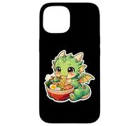 Custodia per iPhone 15 Carino Drago Mangiare Ramen Noodle Zuppa Amante Bambini Ragazzi Ragazze