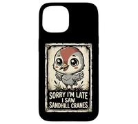 Custodia per iPhone 15 Carino Kawaii Baby Sandhill Gru Bird Lover