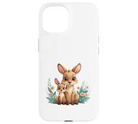 Custodia per iPhone 15 Carino Madre Canguro E Joey Animale Illustrazione