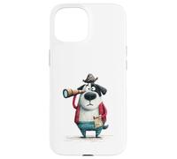 Custodia per iPhone 15 Carino Pirata Cane Spyglass Treasure Map Avventura