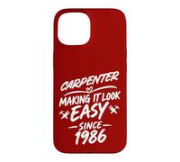 Custodia per iPhone 15 Carpenter 40° anniversario di compleanno, perfetto falegname
