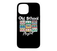 Custodia per iPhone 15 Cassette Tape Music 80s Old School Playlist Vintage Eighties