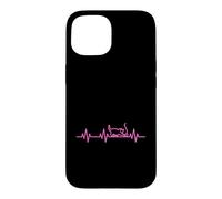 Custodia per iPhone 15 Cat Love Heartbeat Vita Cuore ECG Pulse