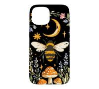 Custodia per iPhone 15 Celestial Bee Moon Mushroom Cottagecore Botanical