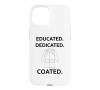 Custodia per iPhone 15 Cerimonia del cappotto bianco dello studente di medicina rivestita dedicata educata