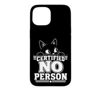 Custodia per iPhone 15 Certificato Nessuna Persona Antisociale Cat Emo Introvert
