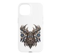 Custodia per iPhone 15 Cervo vichingo Eikthyrnir vichinghi rune valhalla celti