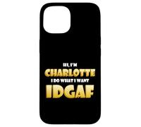 Custodia per iPhone 15 Charlotte Costume IDGAF Meme Funny Char Costume Charlottes