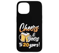 Custodia per iPhone 15 Cheers & Beers To 20 Years 20 Compleanno Ragazzo 20 Anni