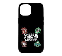 Custodia per iPhone 15 Chess Is A Sea Of Misery Funny Board Gamer