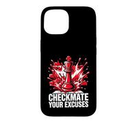Custodia per iPhone 15 Chess Player Checkmate Your Excuses Motivational