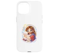Custodia per iPhone 15 Chibi Gesù Cristo Kawaii Tenendo l'Agnello
