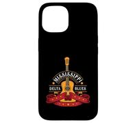 Custodia per iPhone 15 Chitarrista blues o musica rock o Mississippi Delta Blues