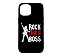 Custodia per iPhone 15 Chitarrista Solista Ritmico Rock Band Rock Like A Boss