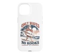 Custodia per iPhone 15 Christmas in July Surfing Santa Beach Only Waves no Kooks