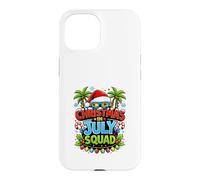Custodia per iPhone 15 Christmas July Squad Summer Santa Hat Sunglasses Palm Tree