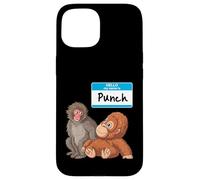 Custodia per iPhone 15 Ciao Punch il Giappone Scimmia Con Peluche Amico Animale