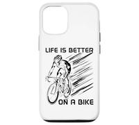 Custodia per iPhone 15 Ciclista Life Is Better On A Bike Divertente Bicicletta Ciclismo