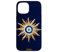 Custodia per iPhone 15 Ciondolo a forma di occhio maligno per proteggere il sole celeste