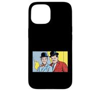 Custodia per iPhone 15 Classico Comico Duo Pop Art Retro Bombetta Cappello Illustrazione
