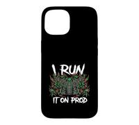 Custodia per iPhone 15 Coder DevOps I Run It On Prod Hacker Skull