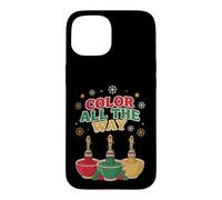 Custodia per iPhone 15 Colora tutto il modo divertente Natale pittore artista vacanza