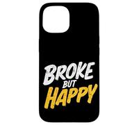 Custodia per iPhone 15 Colorato Broke but Happy Stamp Costume
