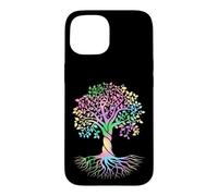 Custodia per iPhone 15 Colorful Life Is Really Good Vintage Unique Tree Art
