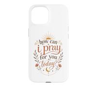 Custodia per iPhone 15 Come posso pregare per te oggi Boho Christian Faith Sun