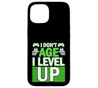Custodia per iPhone 15 Compleanno Umorismo Non invecchiare Livello Up Giocatore Compleanno