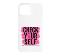 Custodia per iPhone 15 Controlla te stesso nastro rosa consapevolezza del cancro al seno