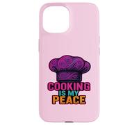 Custodia per iPhone 15 Cooking Is My Peace Chef Amante del cibo Cucina Zen