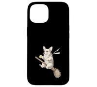 Custodia per iPhone 15 Corgi Magico Mago Scopa Volante Disegno