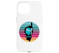 Custodia per iPhone 15 Corsica Isola Francia con testa pirata Corsica