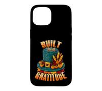 Custodia per iPhone 15 Costruito con gratitudine Brick Builder Turchia Day Ringraziamento