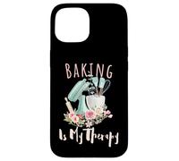 Custodia per iPhone 15 Cottura è la mia terapia Cucina Bake Lover Cooking Baker Citazione