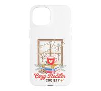 Custodia per iPhone 15 Cozy Reader Society Christmas Book Lover Winter Reading