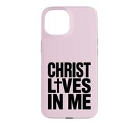 Custodia per iPhone 15 Cristo vive in me cristiano