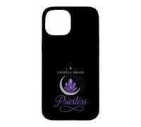 Custodia per iPhone 15 Crystal Moon Sacerdotessa Mistica Fase Lunare Strega Estetica