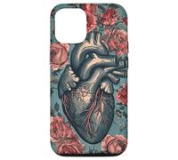 Custodia per iPhone 15 Cuore Artistico Anatomico Vintage Rose Love