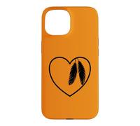 Custodia per iPhone 15 Cuore Native American Orange