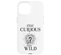 Custodia per iPhone 15 Curious Stay Wild Question Mark Scribble Inspirational Love
